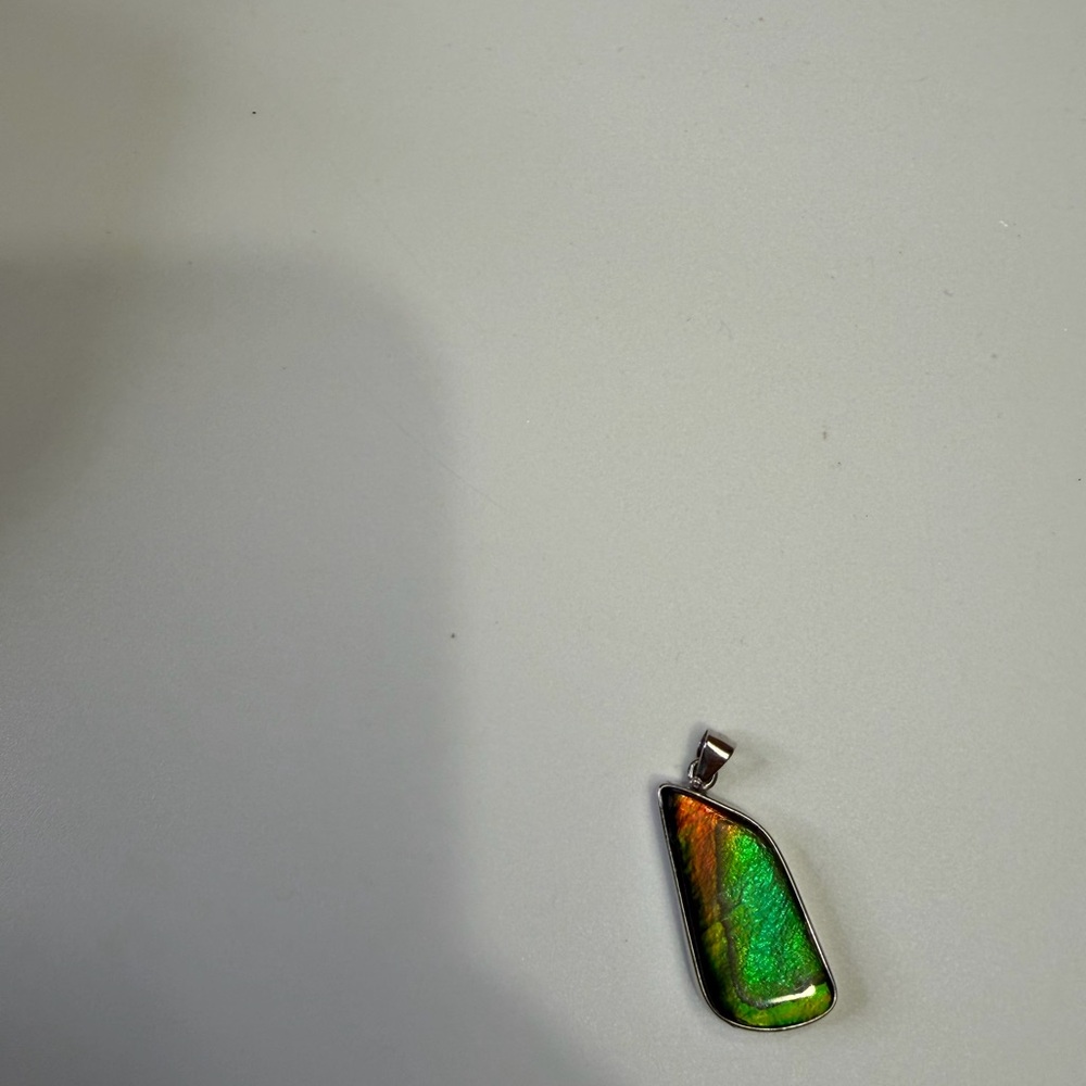Vibrant Green and Orange Pendant